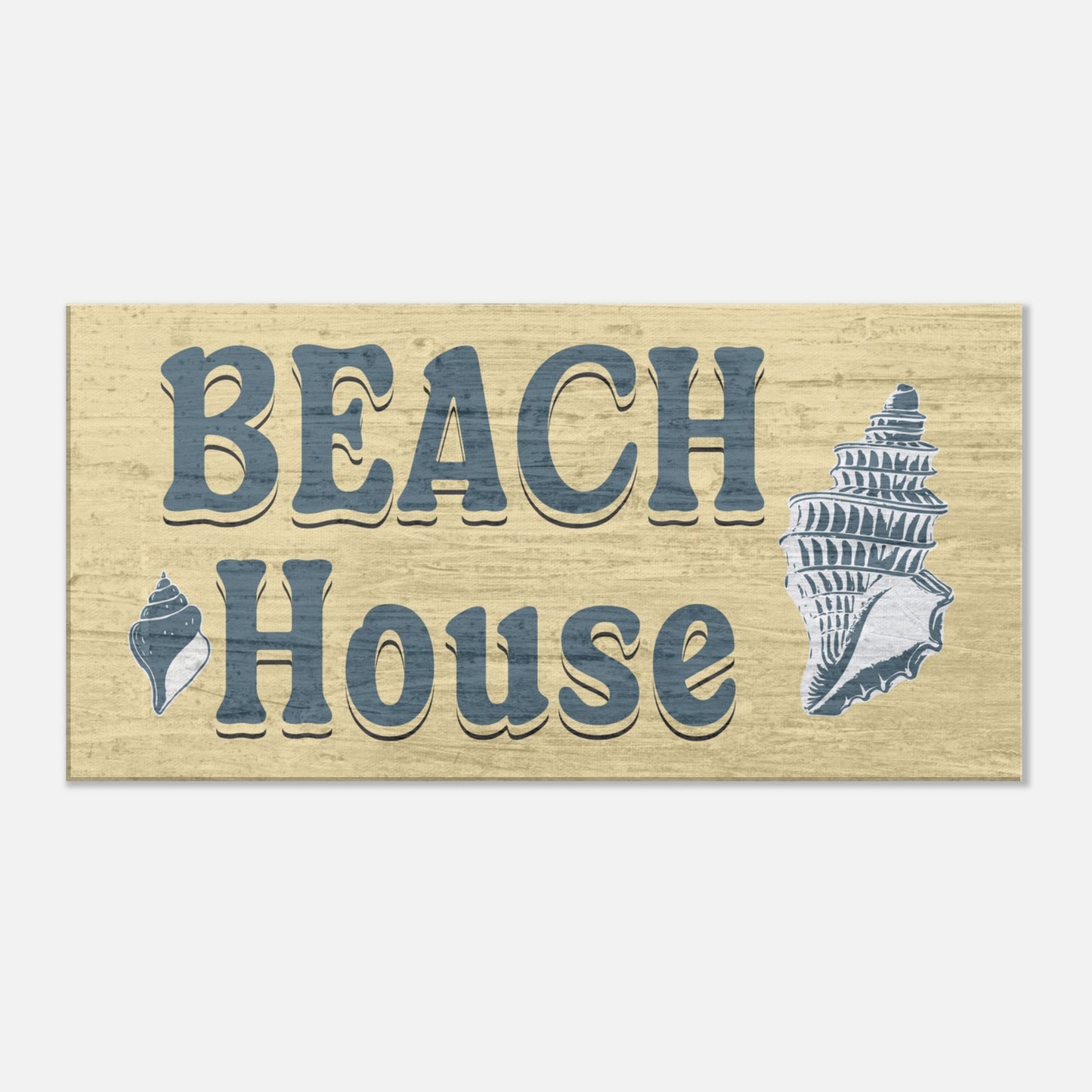 Beach House #1 Large Canvas Wall Prints by Caribbean Rays