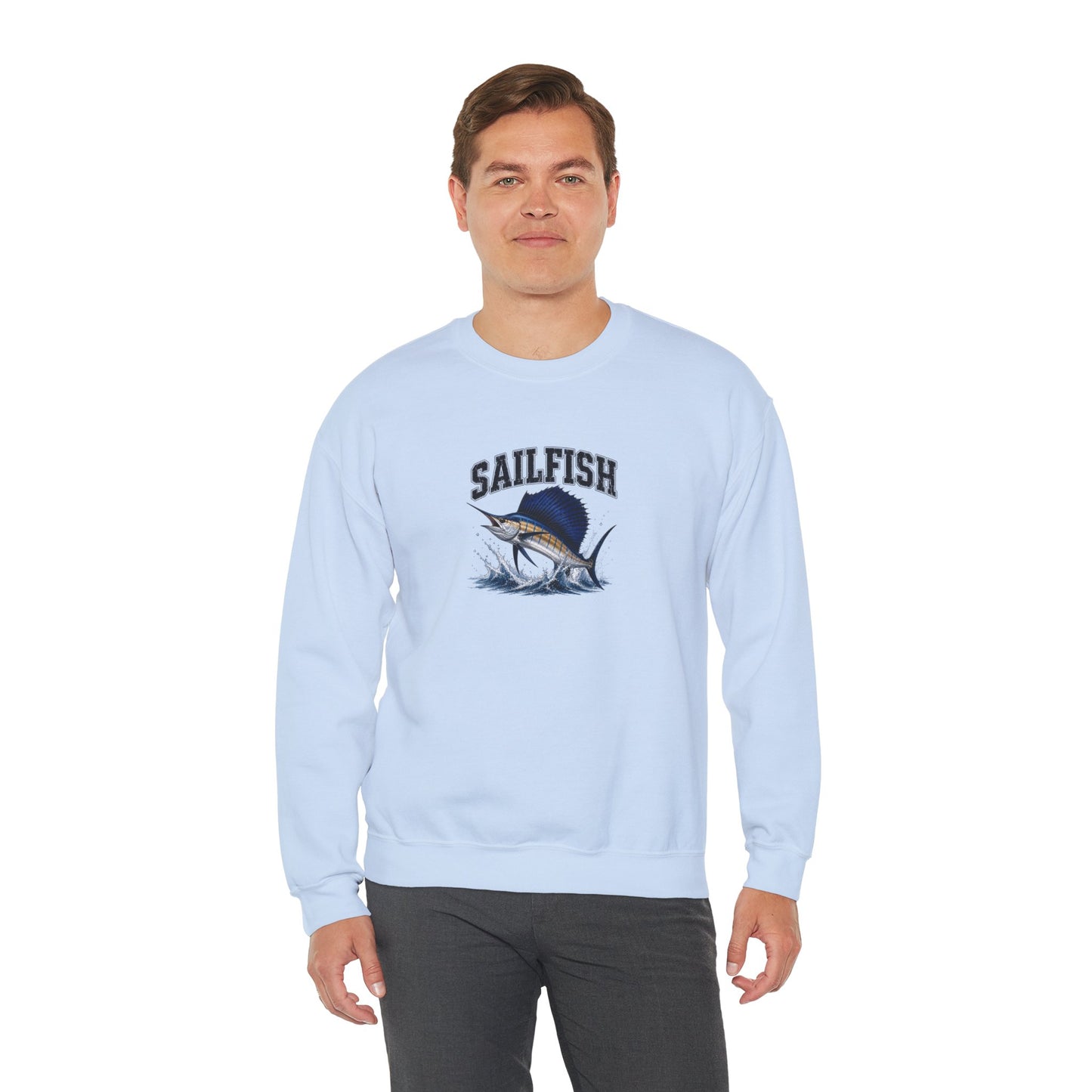 Sailfish Graphic Sweatshirt – Vintage Marlin Fishing Crewneck