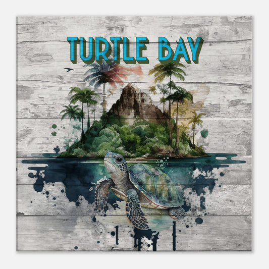 Turtle Bay Canvas Wall Print at Caribbean Rays