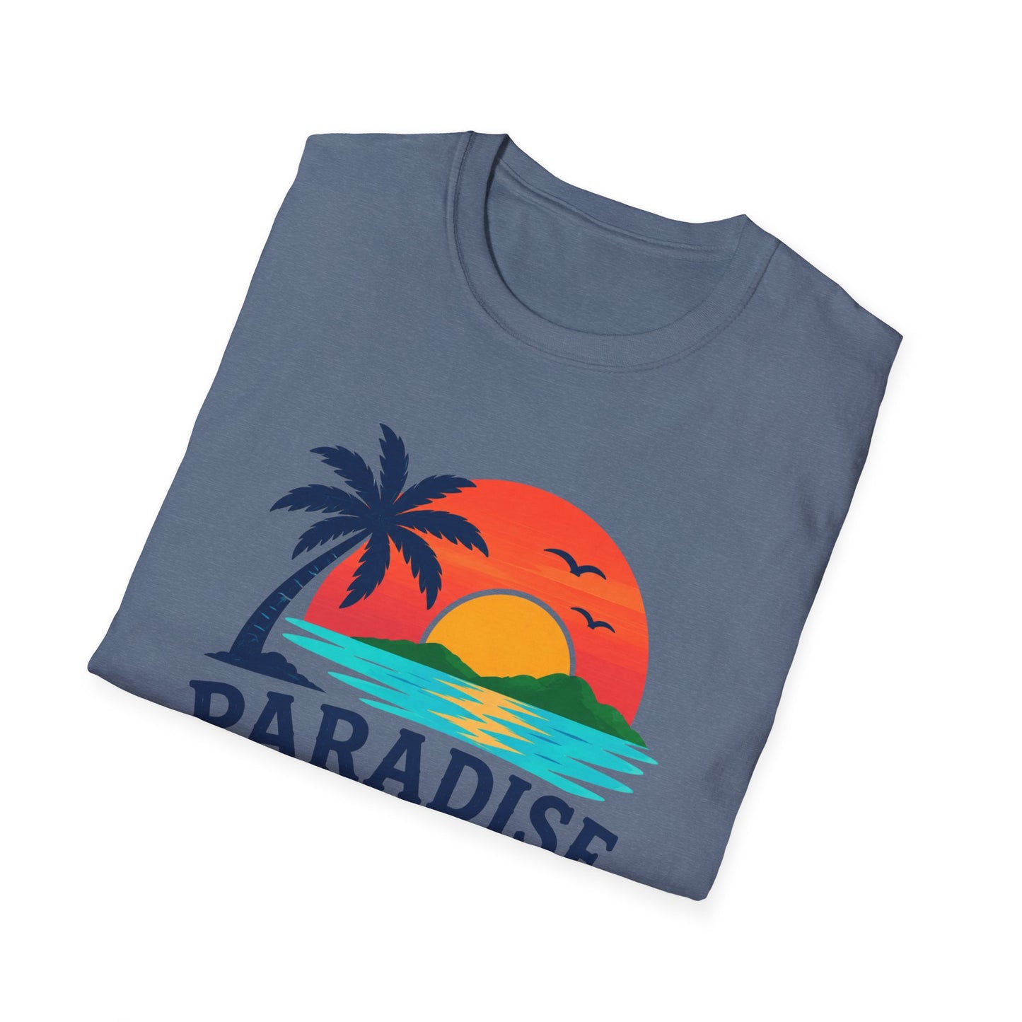 Paradise Found T‑Shirt — Retro Sunset Palm Beach Tee