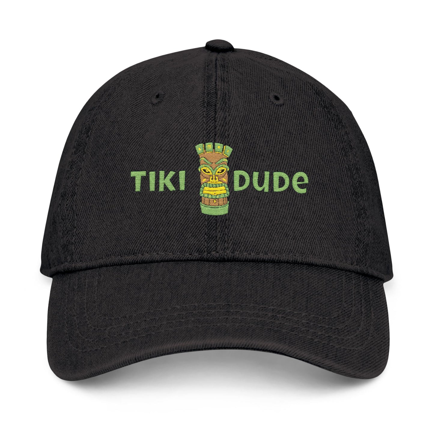 Tiki Dude Embroidered Denim Hat