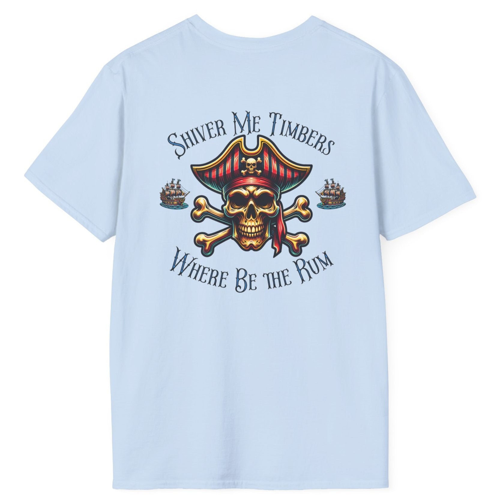 Shiver Me Timbers Unisex Softstyle T-Shirt on Caribbean Rays