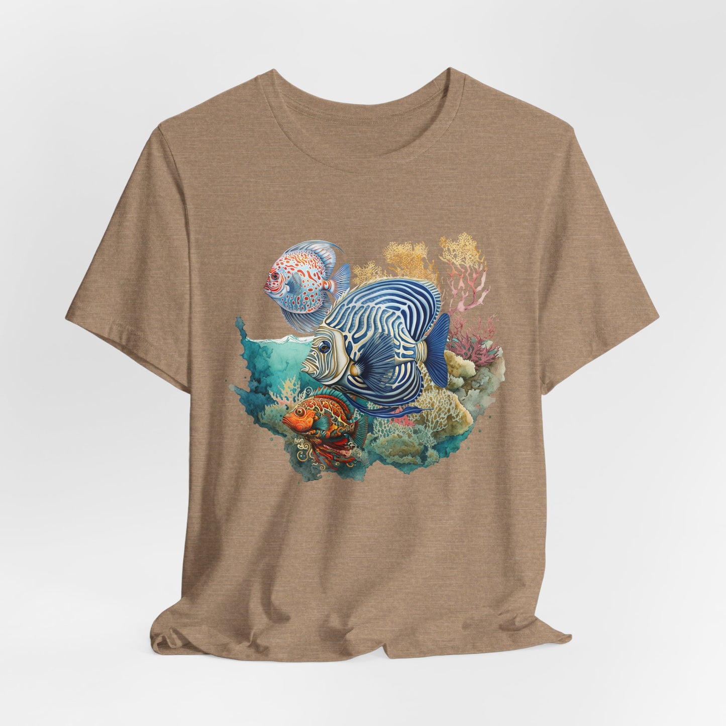 Coral Reef Fish Tee - Unisex Short Sleeve T-Shirt, Ocean Vibes, Marine Life Lover Gift,