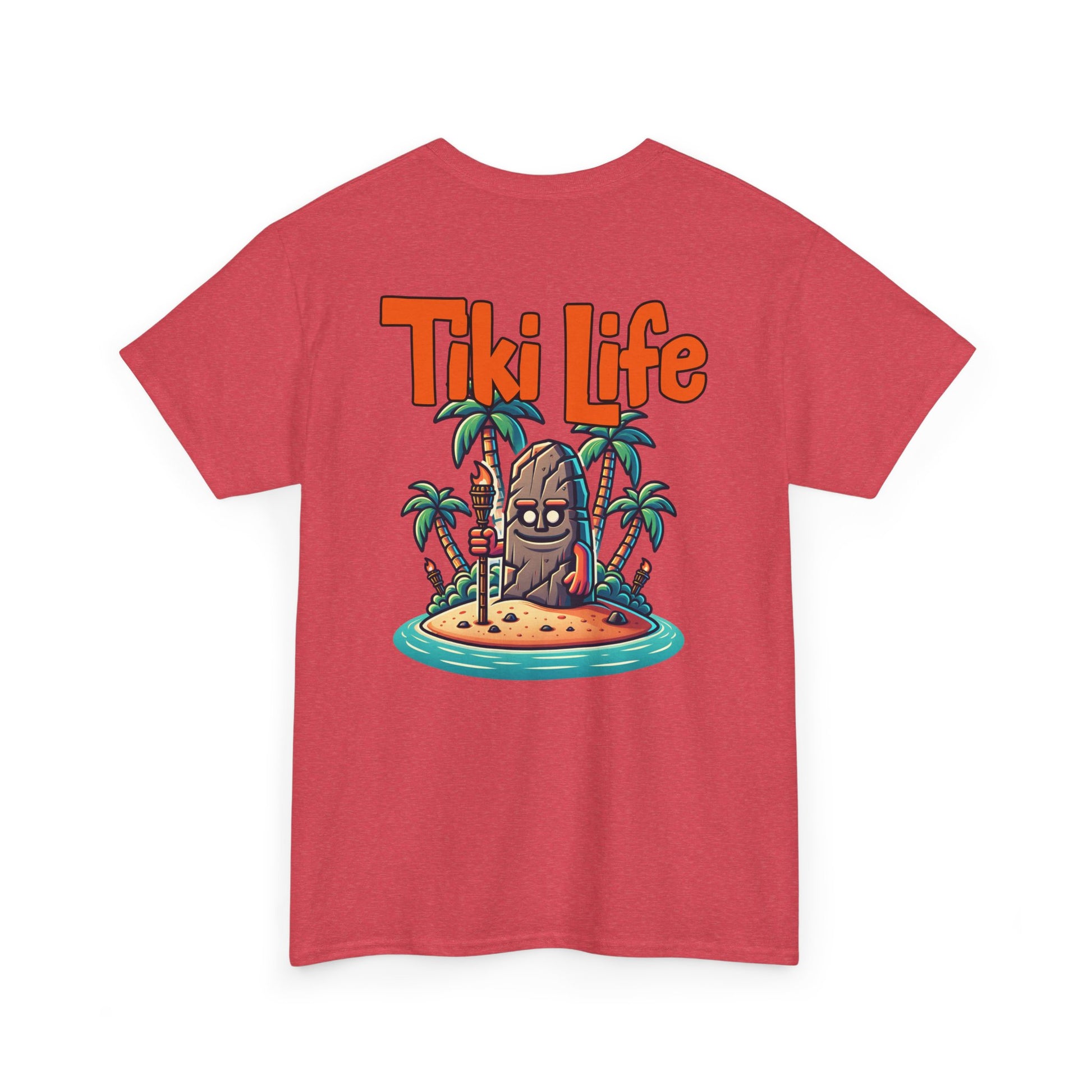 Tiki Life Island Tee - Unisex Heavy Cotton T-Shirt - Caribbean Rays