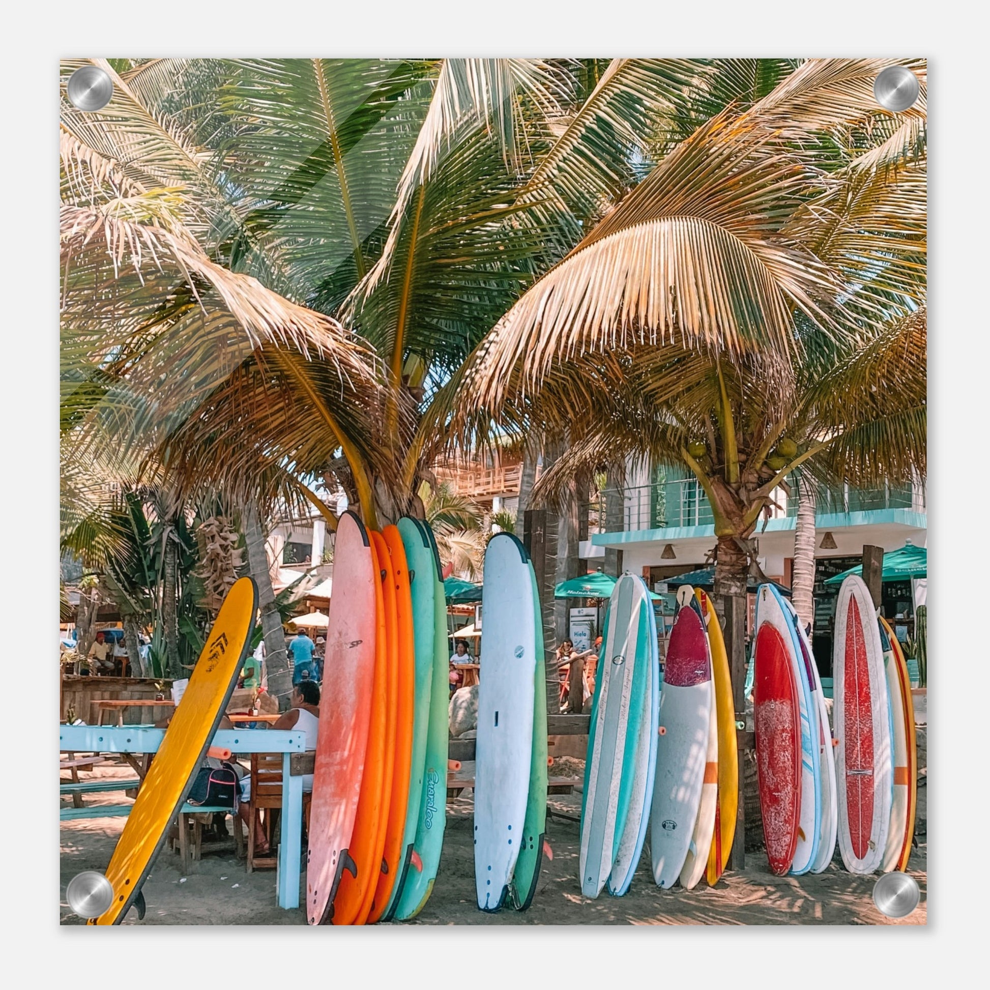 Surfboard Haven Acrylic Wall Print at Caribbean Rays