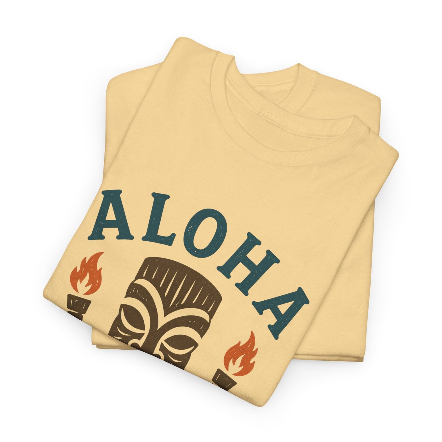 Aloha Tiki Tribal Tee with Torches- Tiki T-Shirt