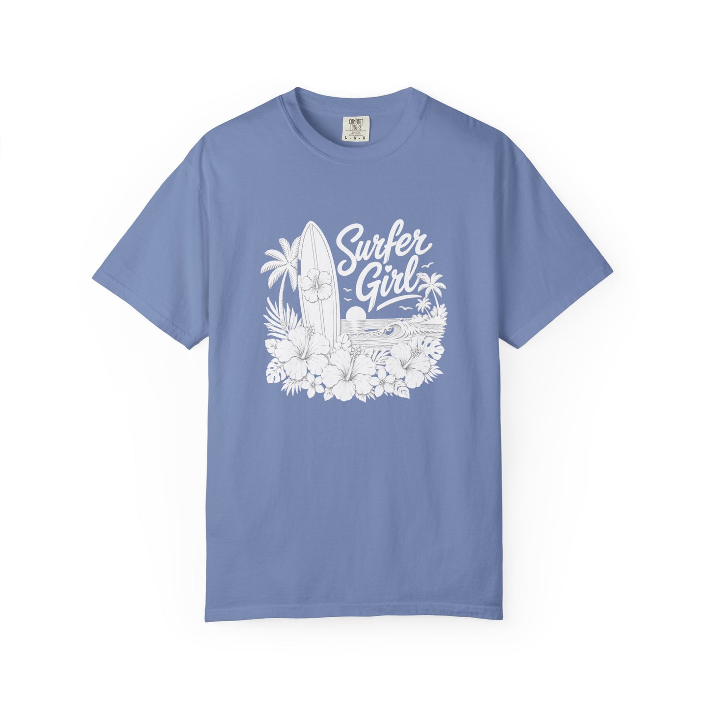 Surfer Girl Graphic Tee — Vintage Beach Surf T‑Shirt