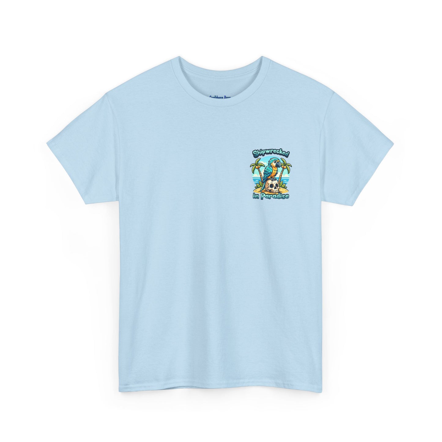 Shipwrecked in Paradise Tropical Unisex Heavy Cotton T-Shirt