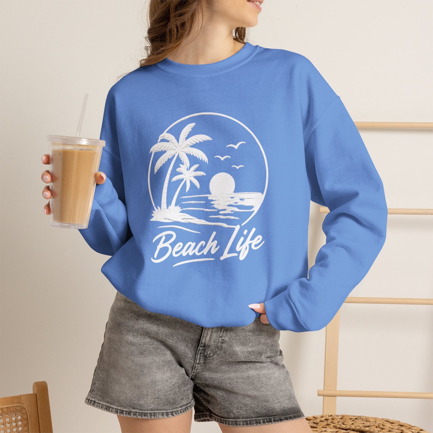 Beach Life Crewneck Sweatshirt