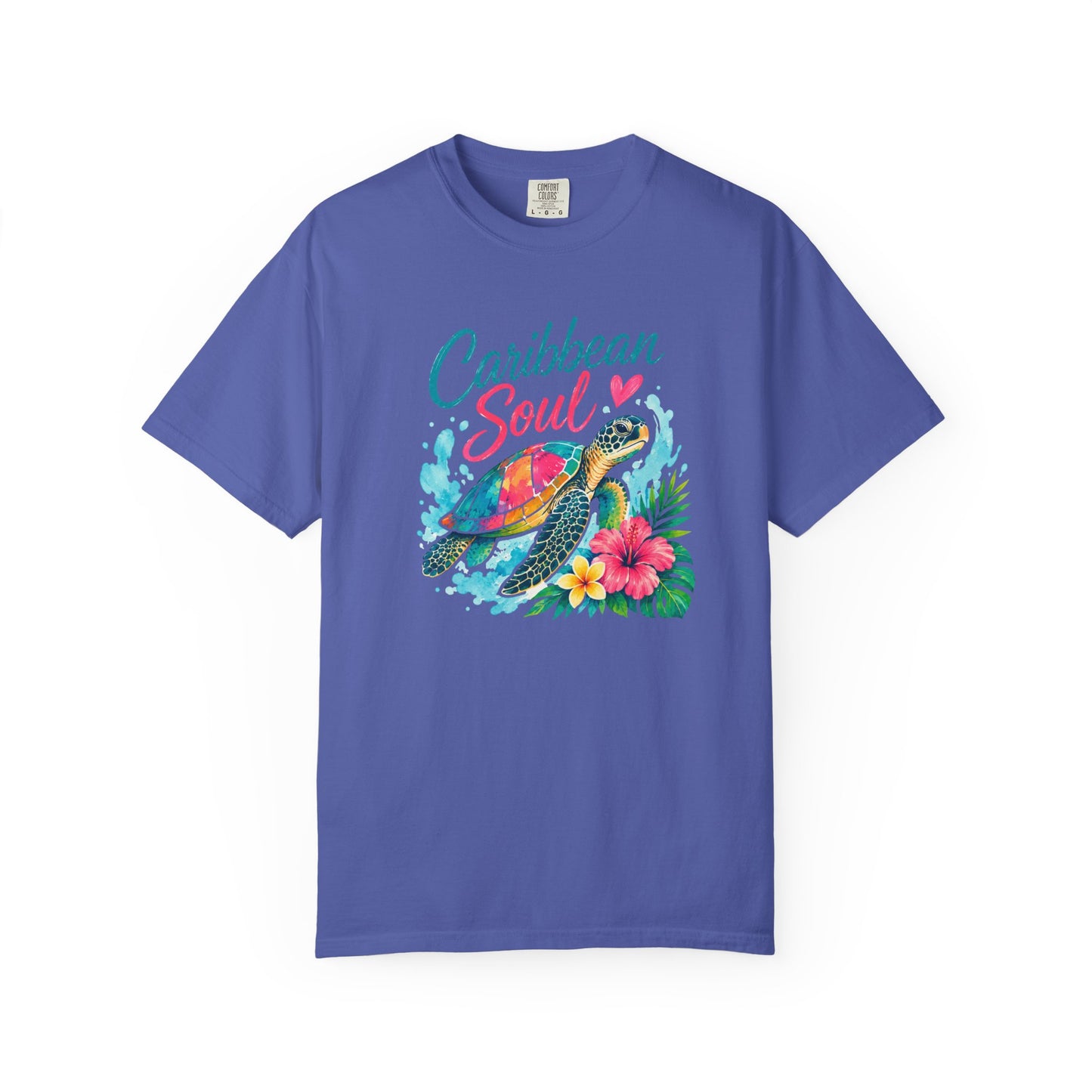 Caribbean Soul T-Shirt — Sea Turtle Floral Tropical Tee