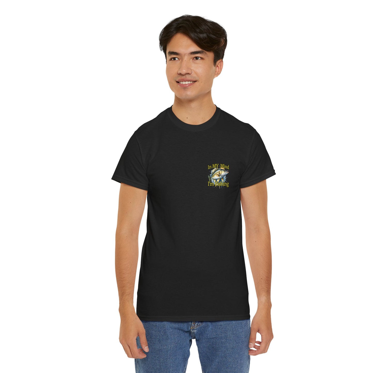Fishing T-Shirt — “In My Mind I’m Fishing” Graphic Tee for Anglers