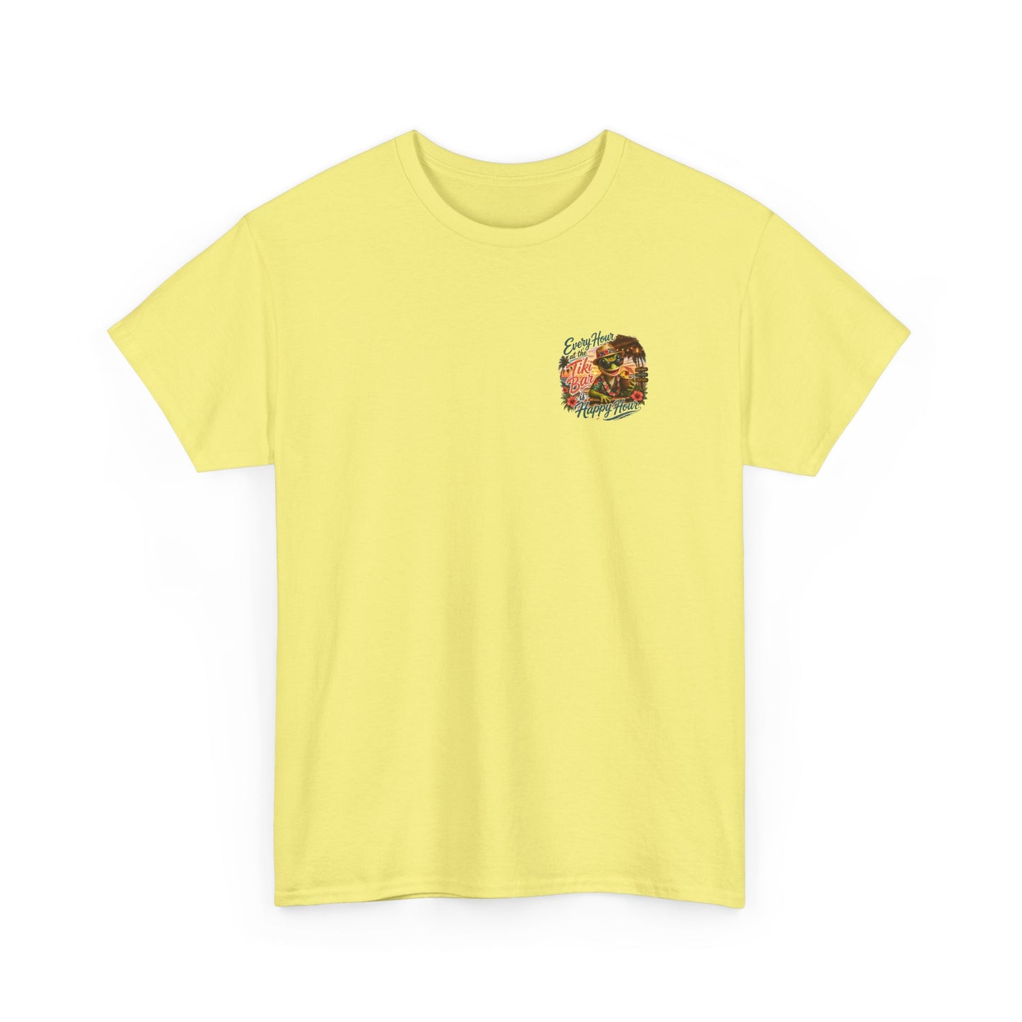 T-Shirt - "Every Hour at the Tiki Bar is Happy Hour" Vintage Tropical Tee