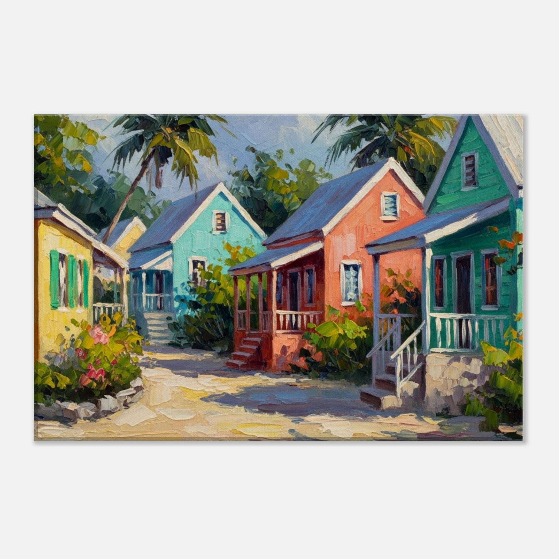  Caribbean Cabanas Canvas Wall Print at - Caribbean Rays 