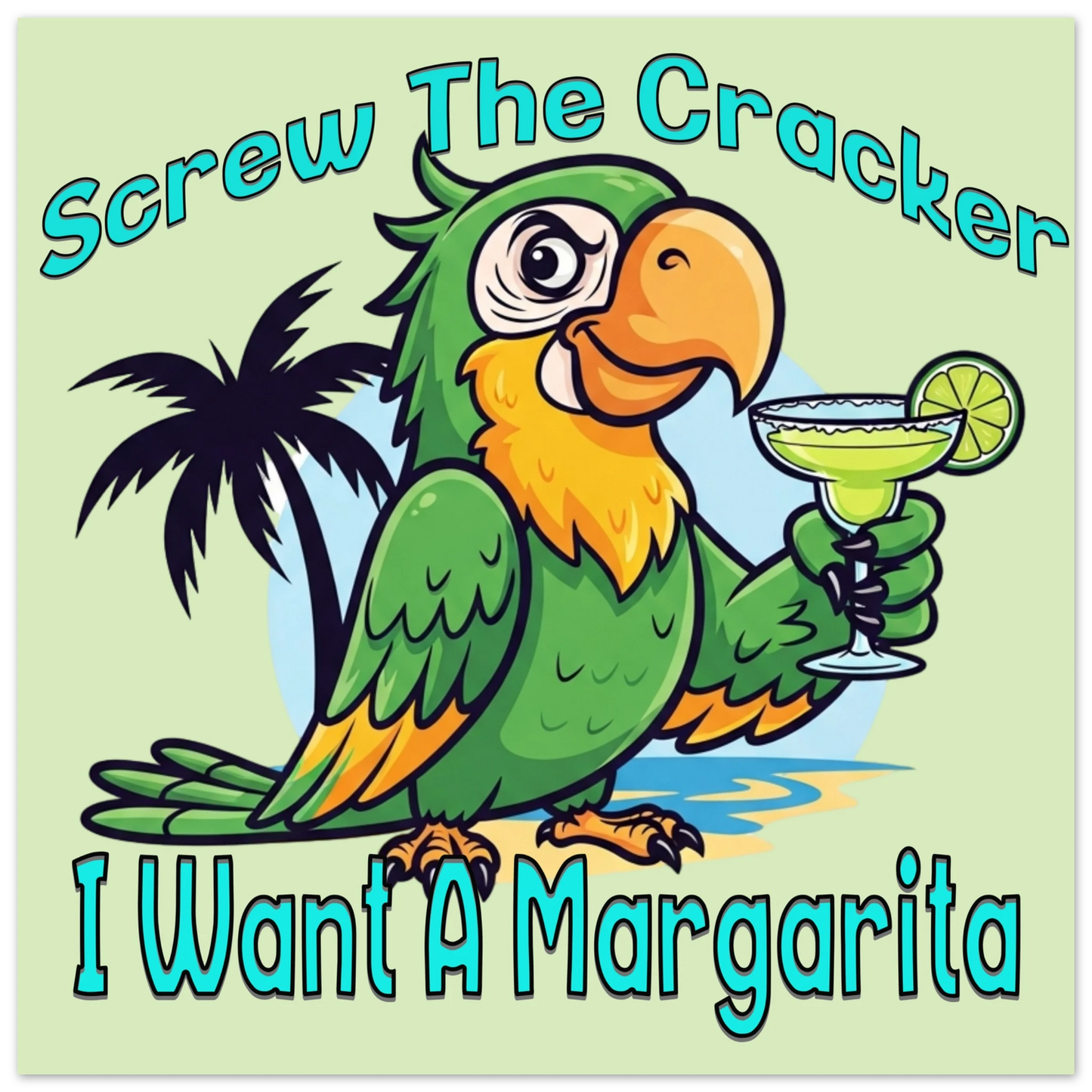 Screw the Cracker Aluminum Wall Print at Caribbean Rays