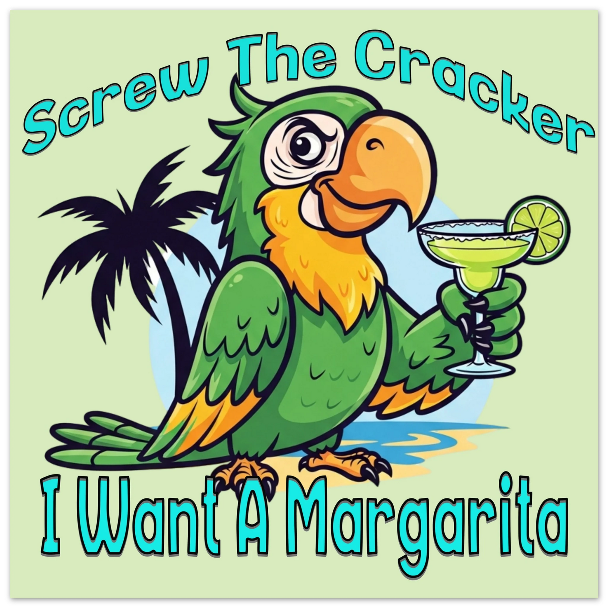 Screw the Cracker Aluminum Wall Print at Caribbean Rays