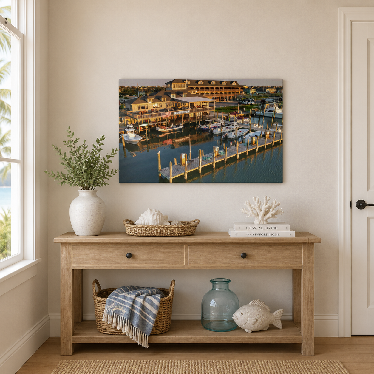 Breakwater Deck Canvas Wall Print