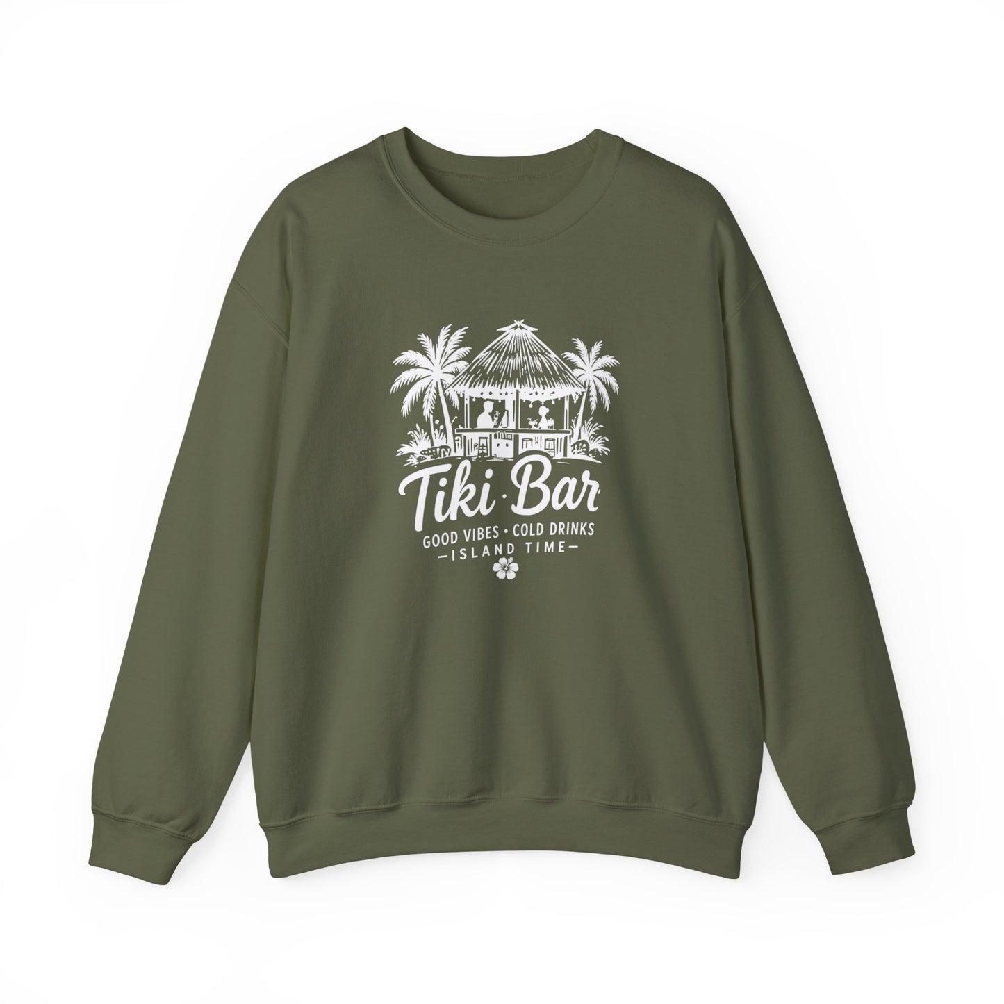 Tiki Bar Crewneck Sweatshirt – Island Vibes Graphic Pullover
