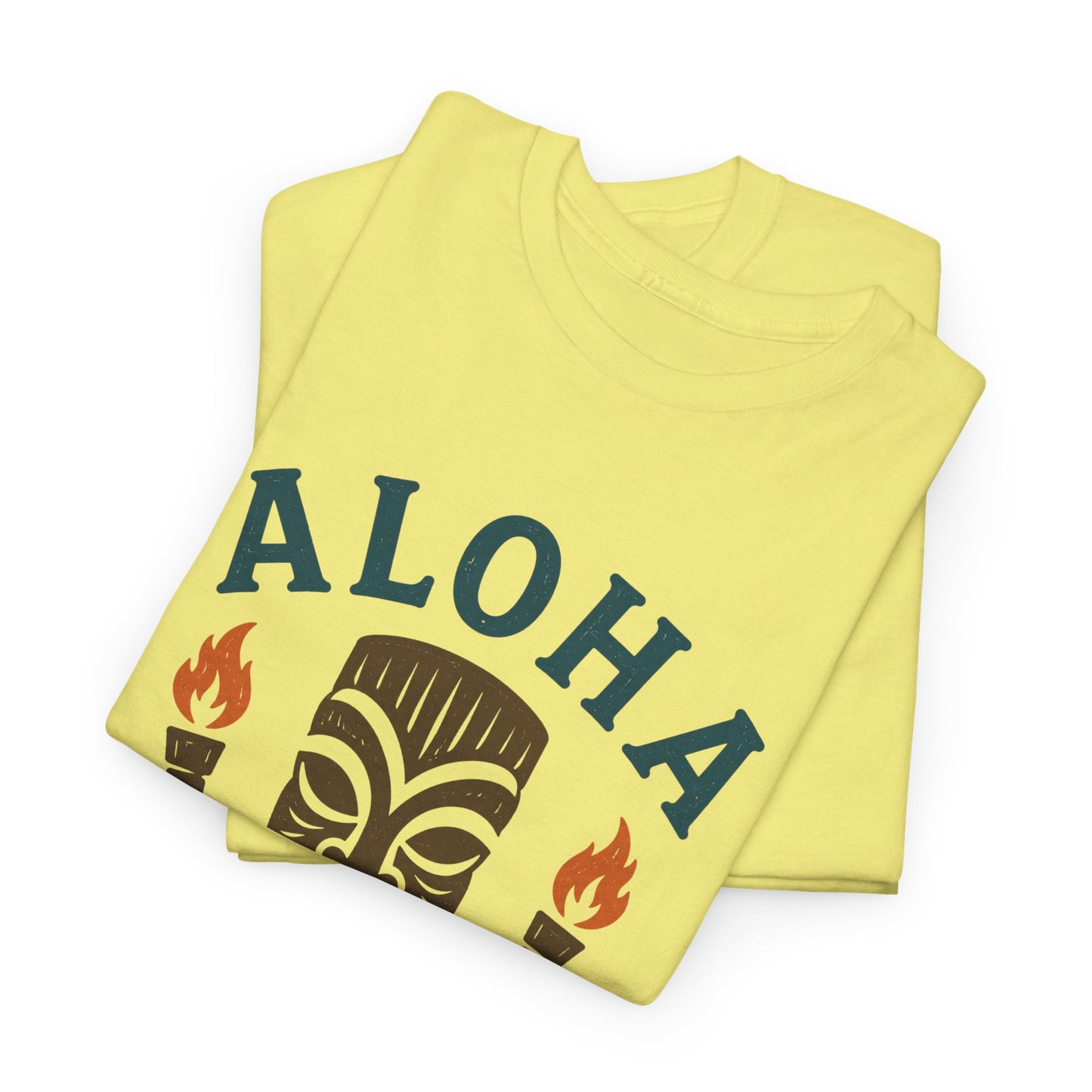 Aloha Tiki Tribal Tee with Torches- Tiki T-Shirt