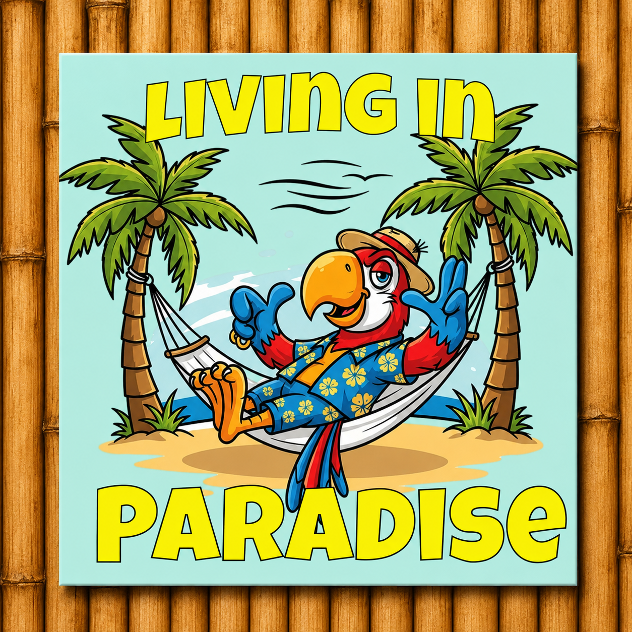Living in Paradise Aluminum Wall Print