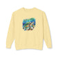 Ocean Turtle Unisex Lightweight Crewneck Sweatshirt on Caribbean Rays