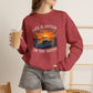 "Life Is Better On The Water" Crewneck Sweatshirt -Boat Sunset Graphic