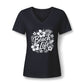 Beach Life V-Neck Tee — Women's Tropical Hibiscus Graphic