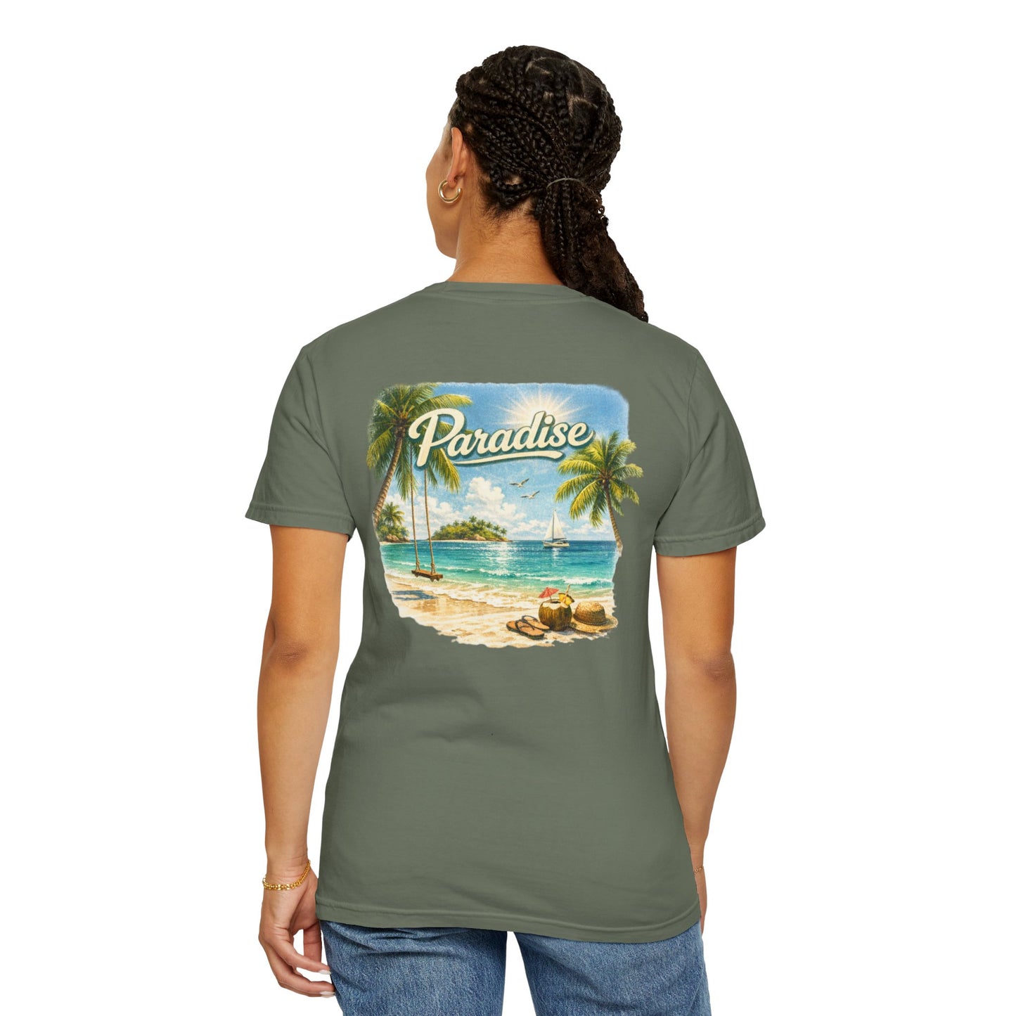 "Paradise" Tropical Beach Island Graphic Tee