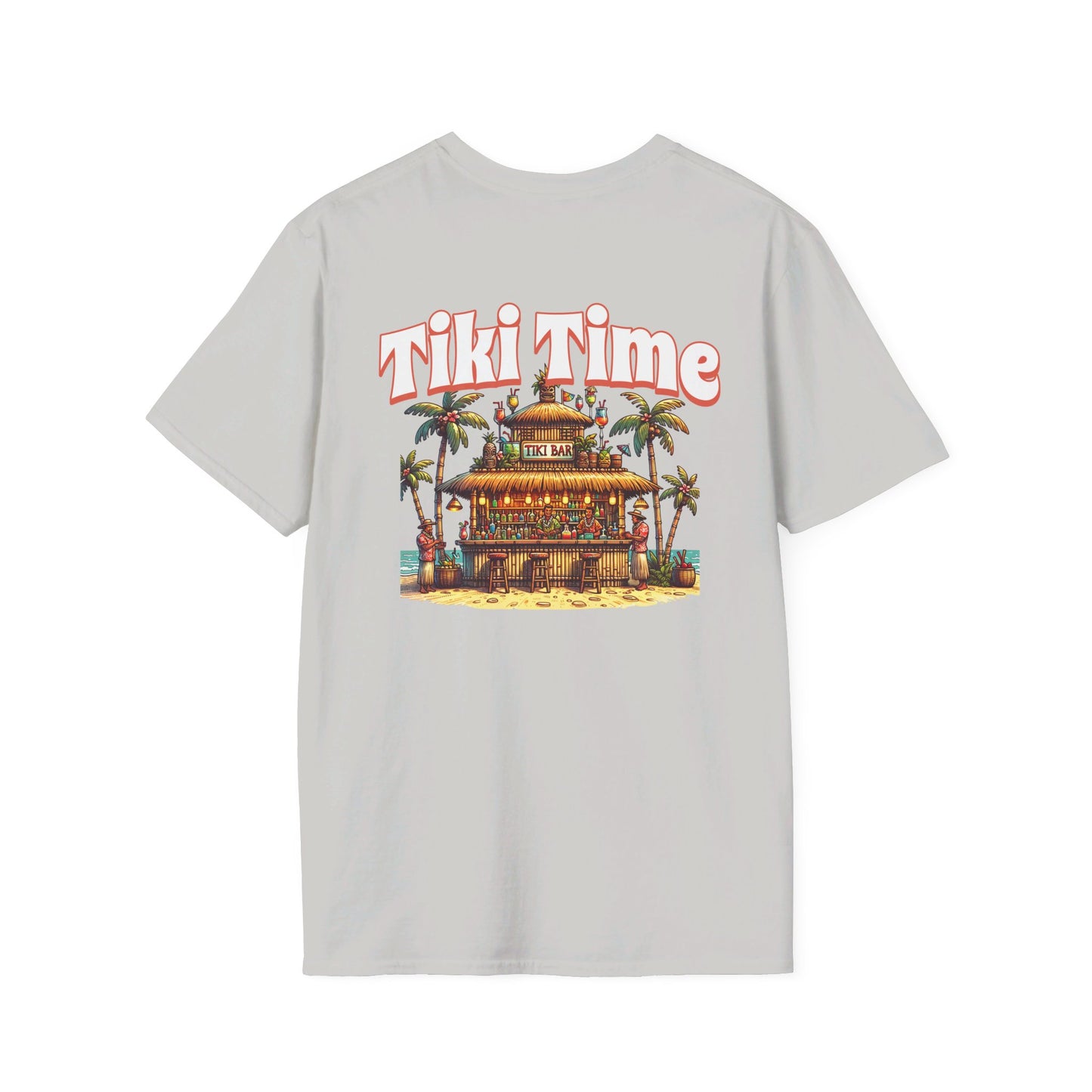 Tiki Time Bar Unisex Softstyle T-Shirt at Caribbean Rays