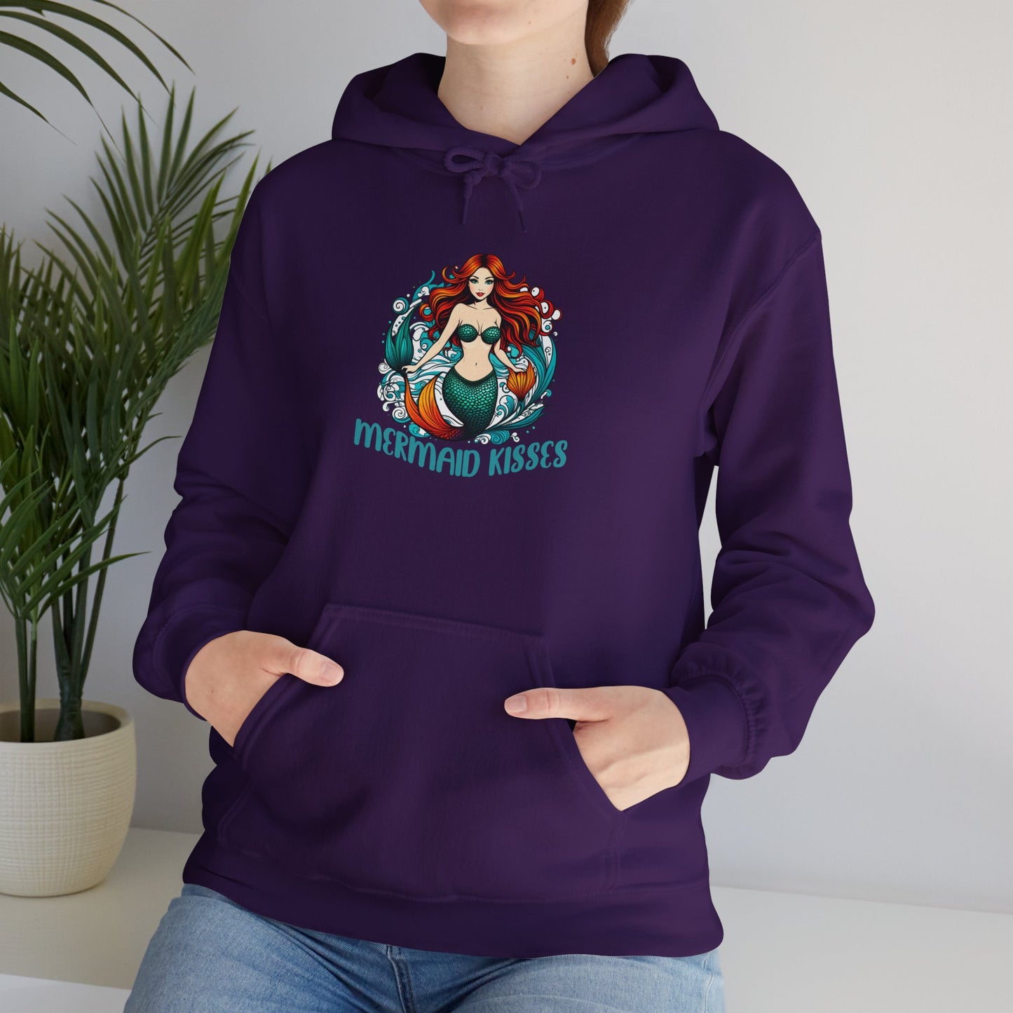 Mermaid Kisses Unisex Hooded Sweatshirt - Cozy Ocean Vibe