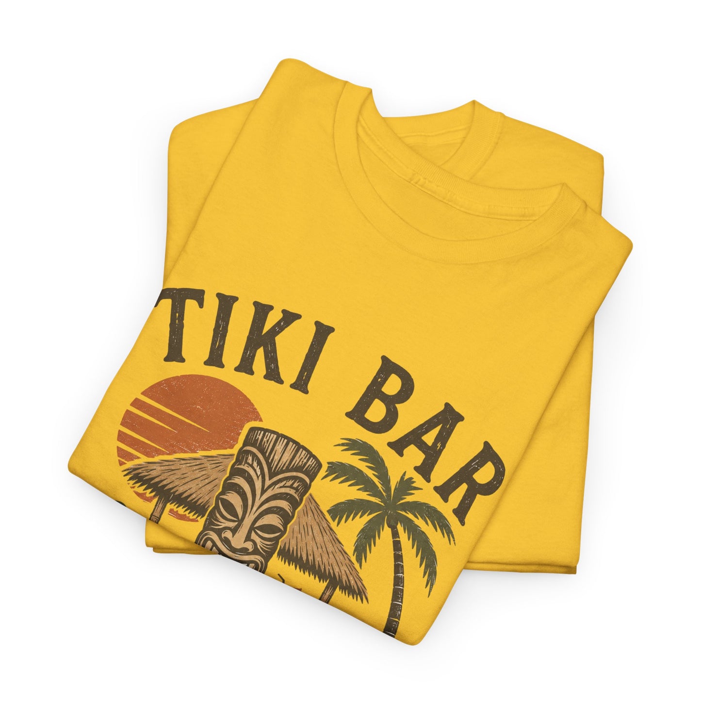 Tiki Bar Vintage Sunset Tee — Tropical Luau Beach Shirt