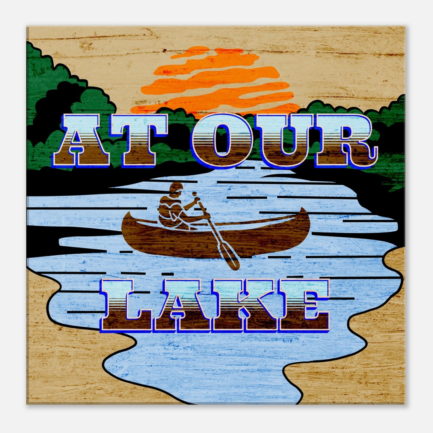 At Our Lake Canvas Wall Prints by Caribbean Rays