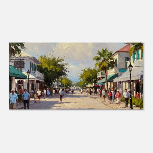  Key West Street Canvas Wall Prints at Caribbean Rays
