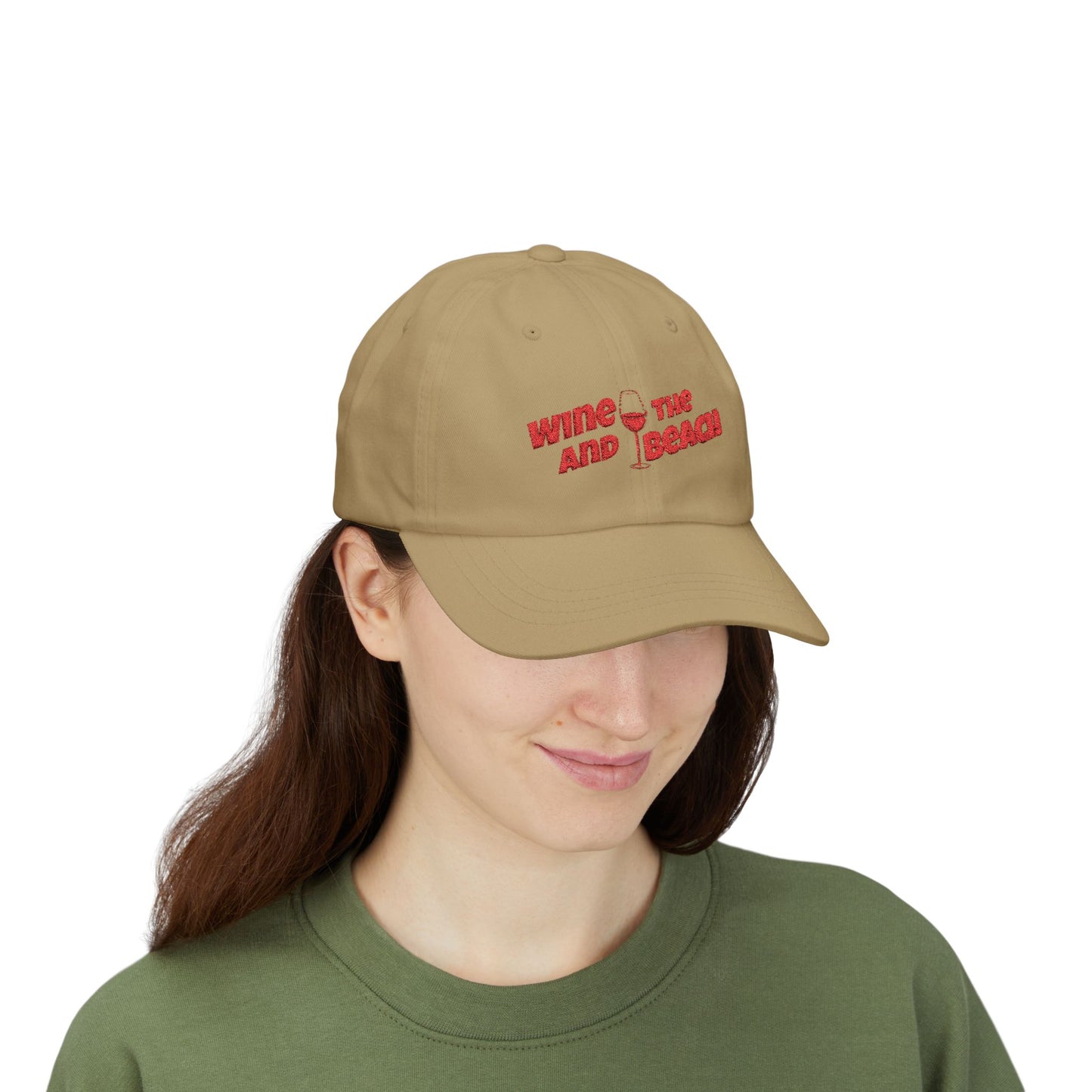 "Wine and the Beach" Embroidered Baseball Hat