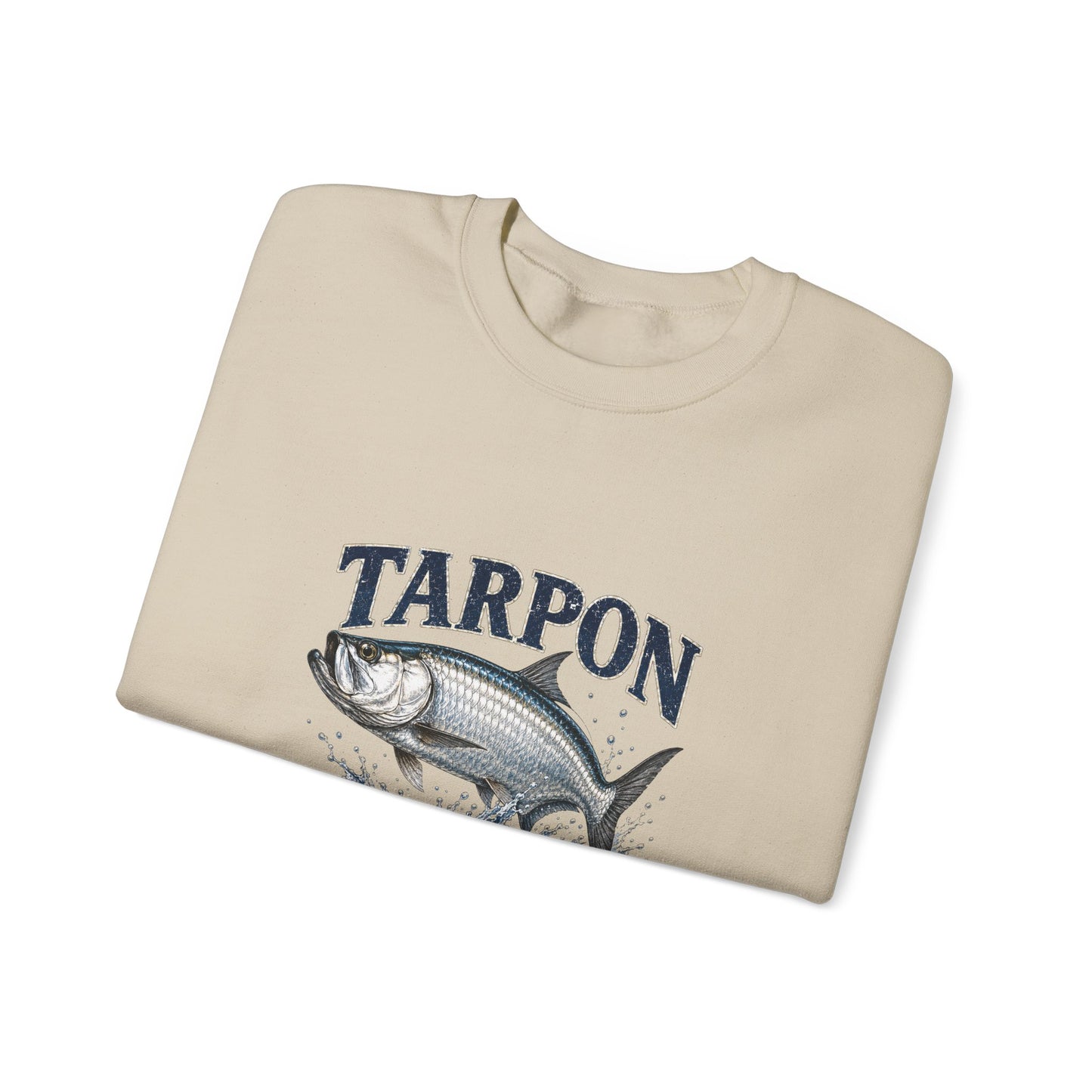 Tarpon Fishing Crewneck Sweatshirt — Vintage Tarpon Graphic Pullover