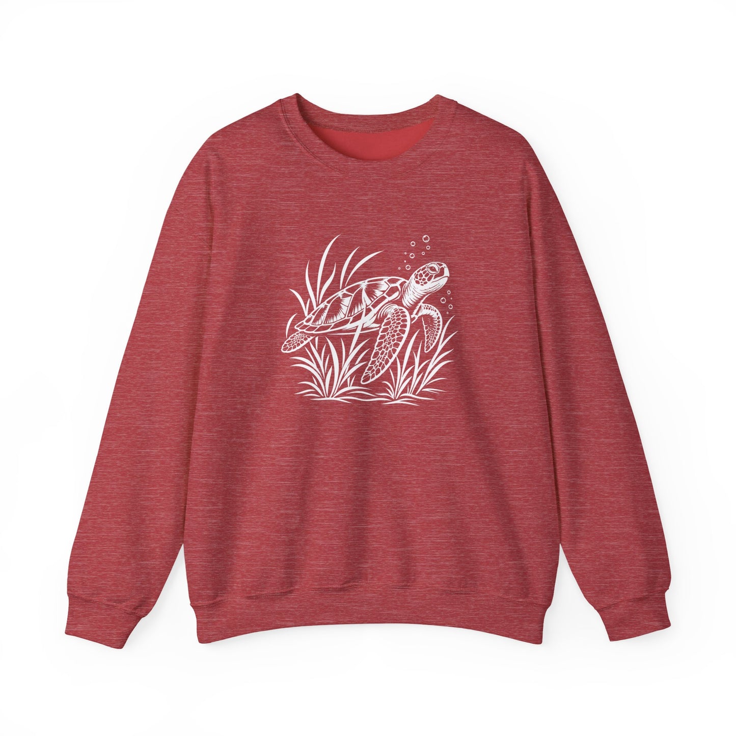 Sea Turtle Crewneck Sweatshirt — Hand-Drawn Marine Life Graphic
