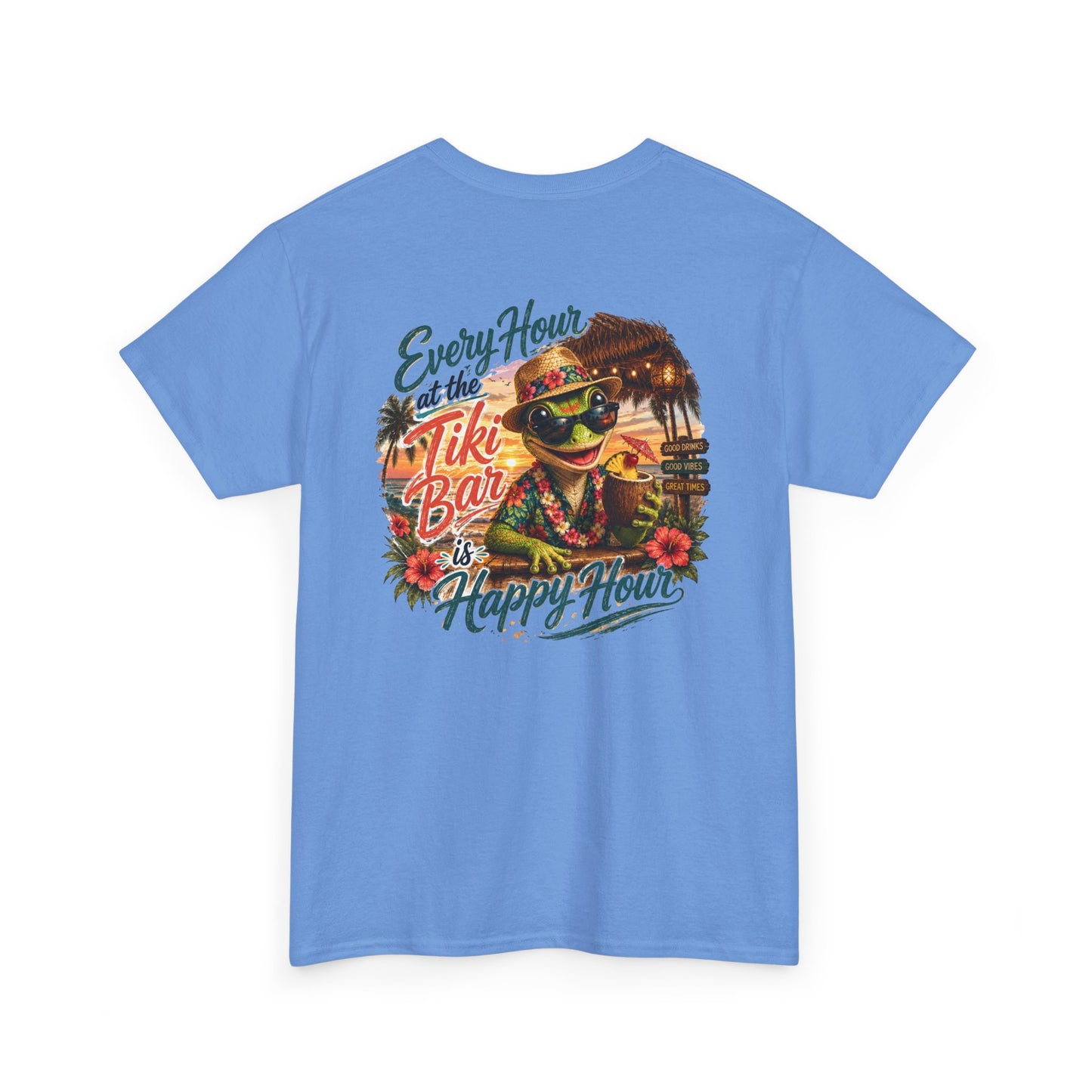 T-Shirt - "Every Hour at the Tiki Bar is Happy Hour" Vintage Tropical Tee