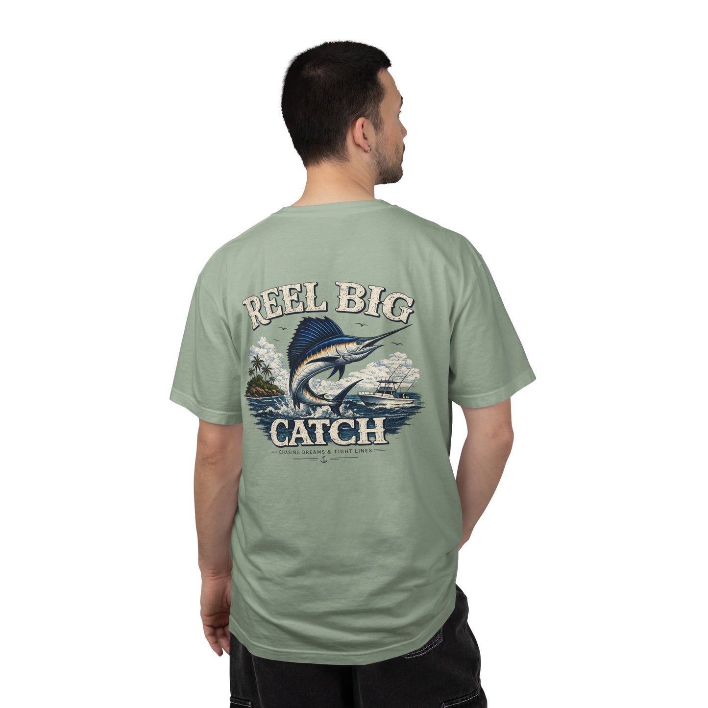Reel Big Catch Fishing T-Shirt — Sailfish Offshore Angler Tee