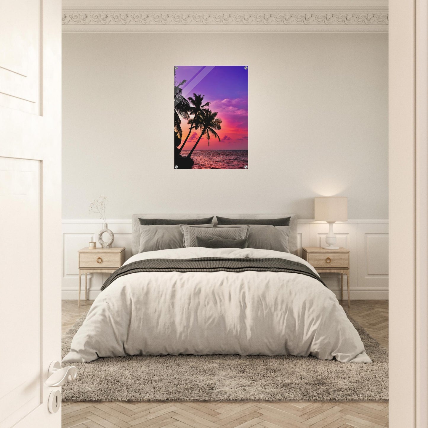 Purple Haze Palms Acrylic Wall Print Caribbean Rays
