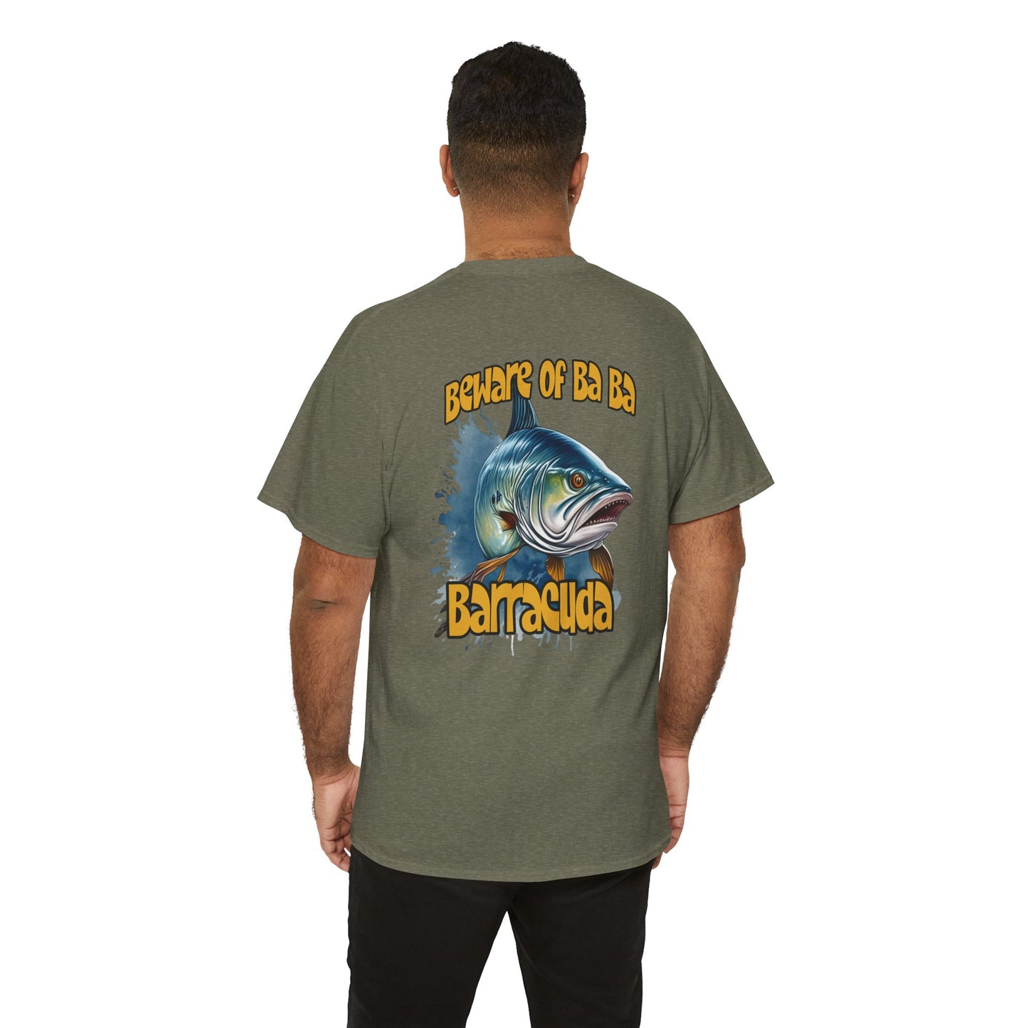 Barracuda Fishing Tee — "Beware of Ba Ba Barracuda" Graphic T-Shirt