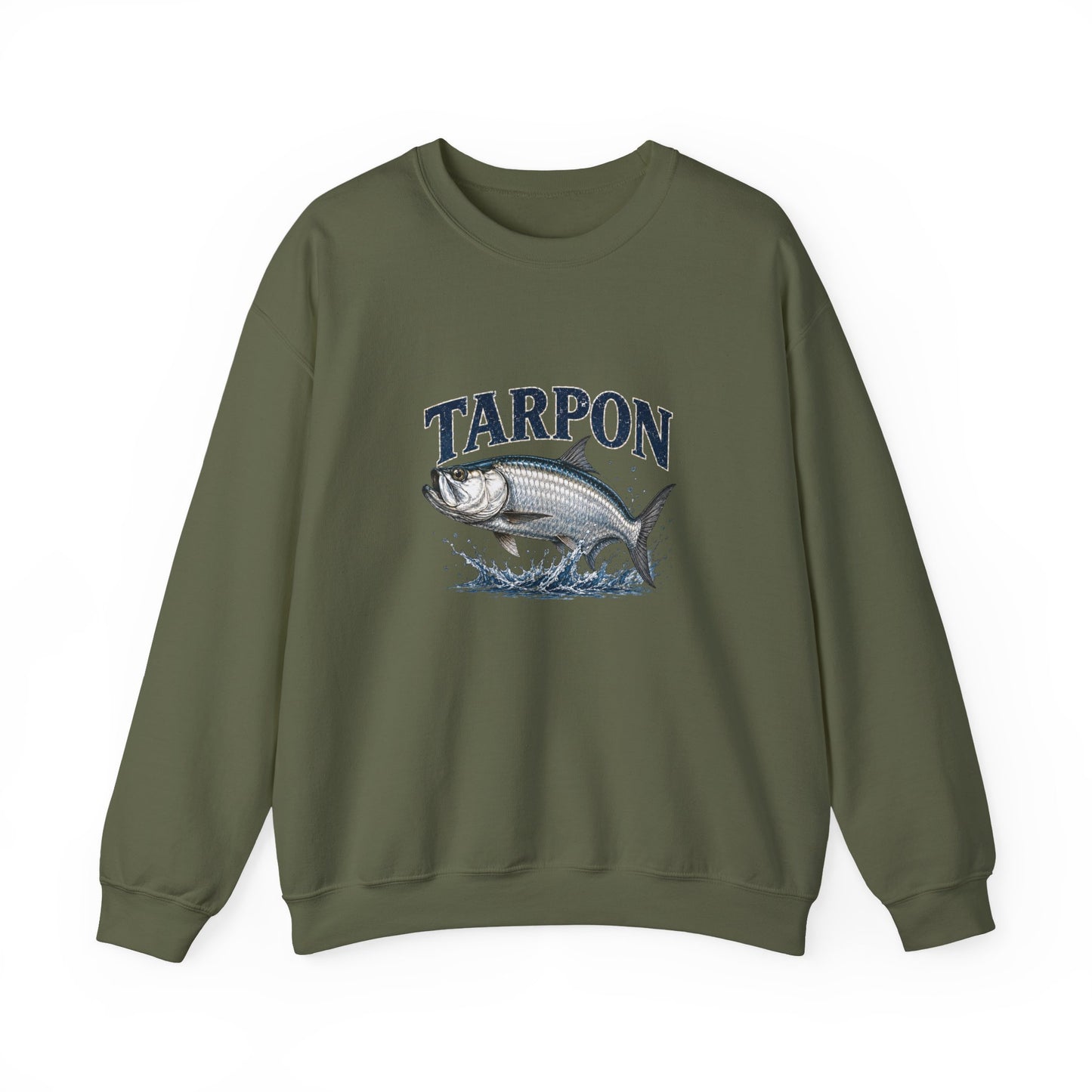 Tarpon Fishing Crewneck Sweatshirt — Vintage Tarpon Graphic Pullover