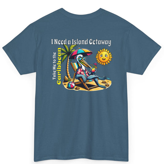 Island Getaway Unisex Heavy Cotton Tee at Caribbean Rays