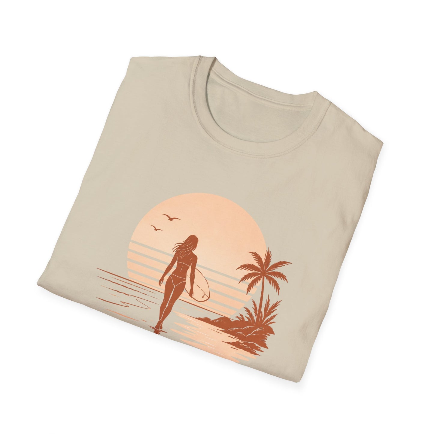 Surf Sunset T-Shirt — "Sun, Salt, Surf, Repeat" Beach Tee