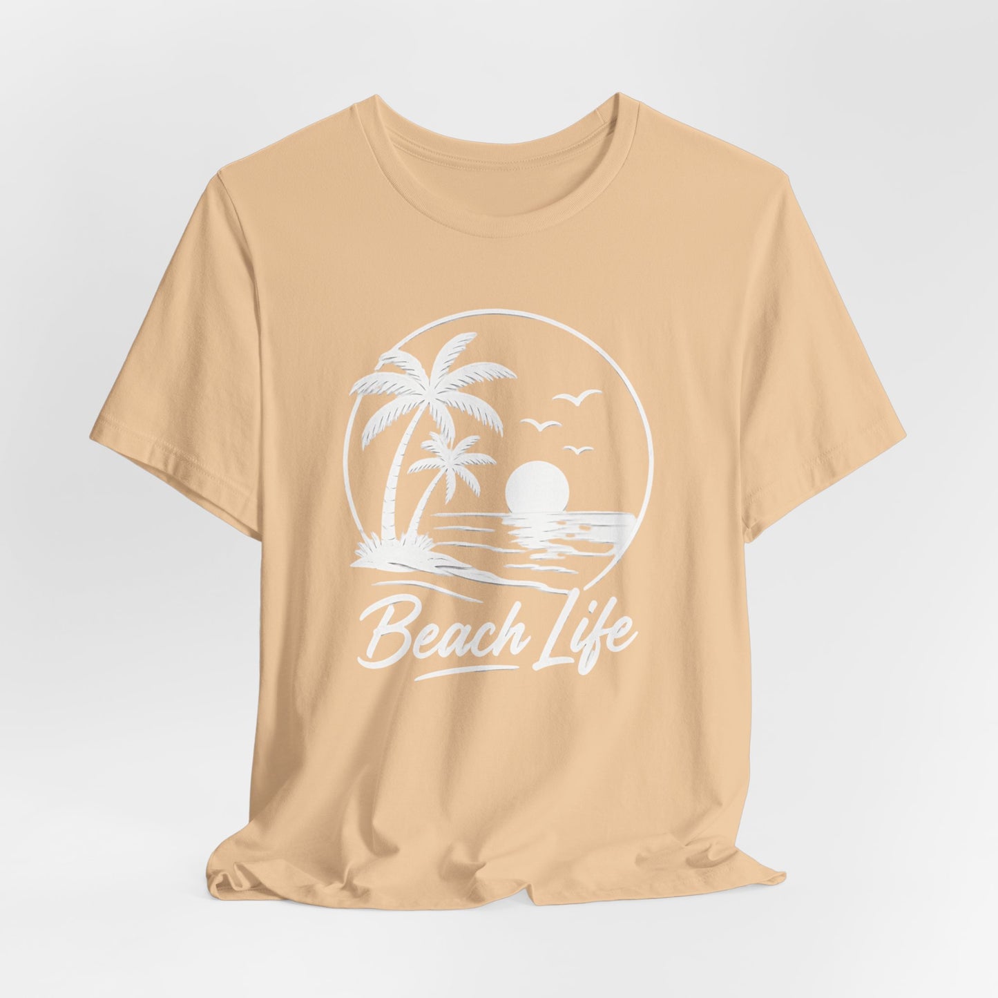 Beach Life T-Shirt – Palm Tree Sunset Graphic Tee