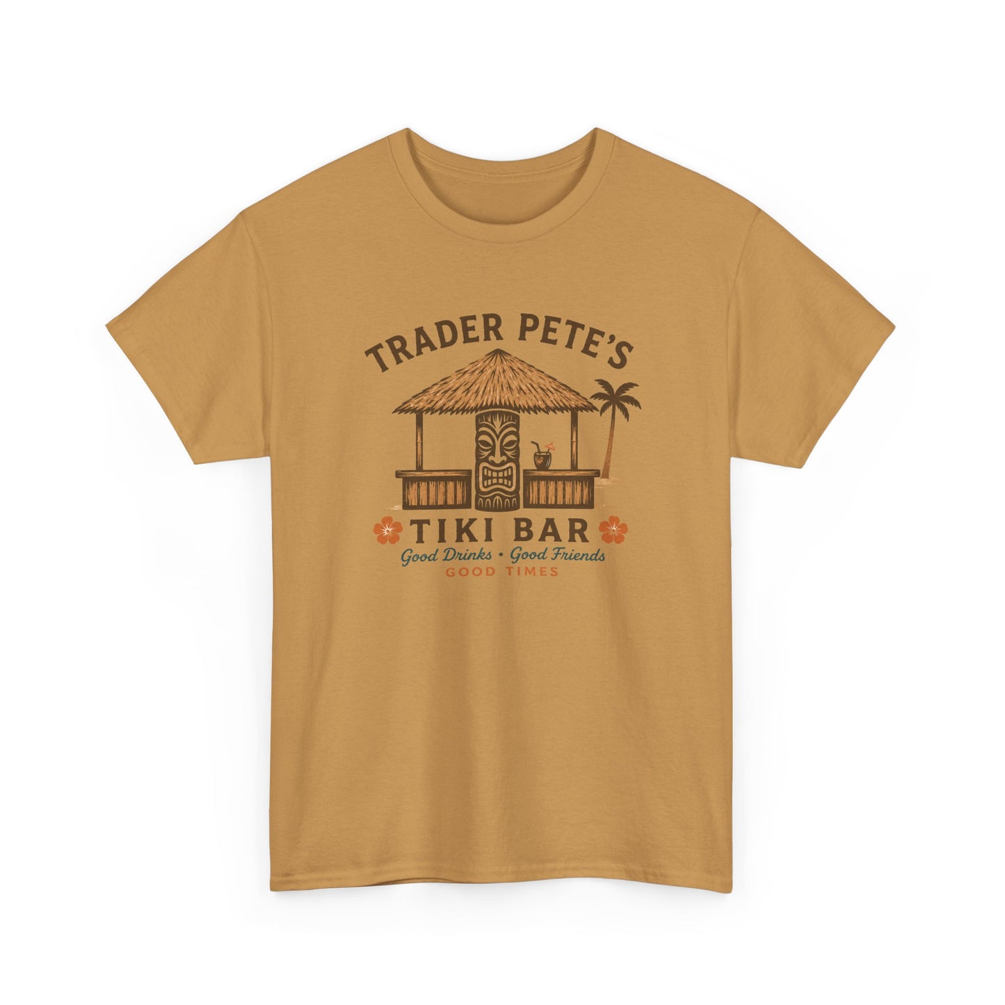 Trader Pete's Tiki Bar Tee — Retro Tropical Vacation Shirt