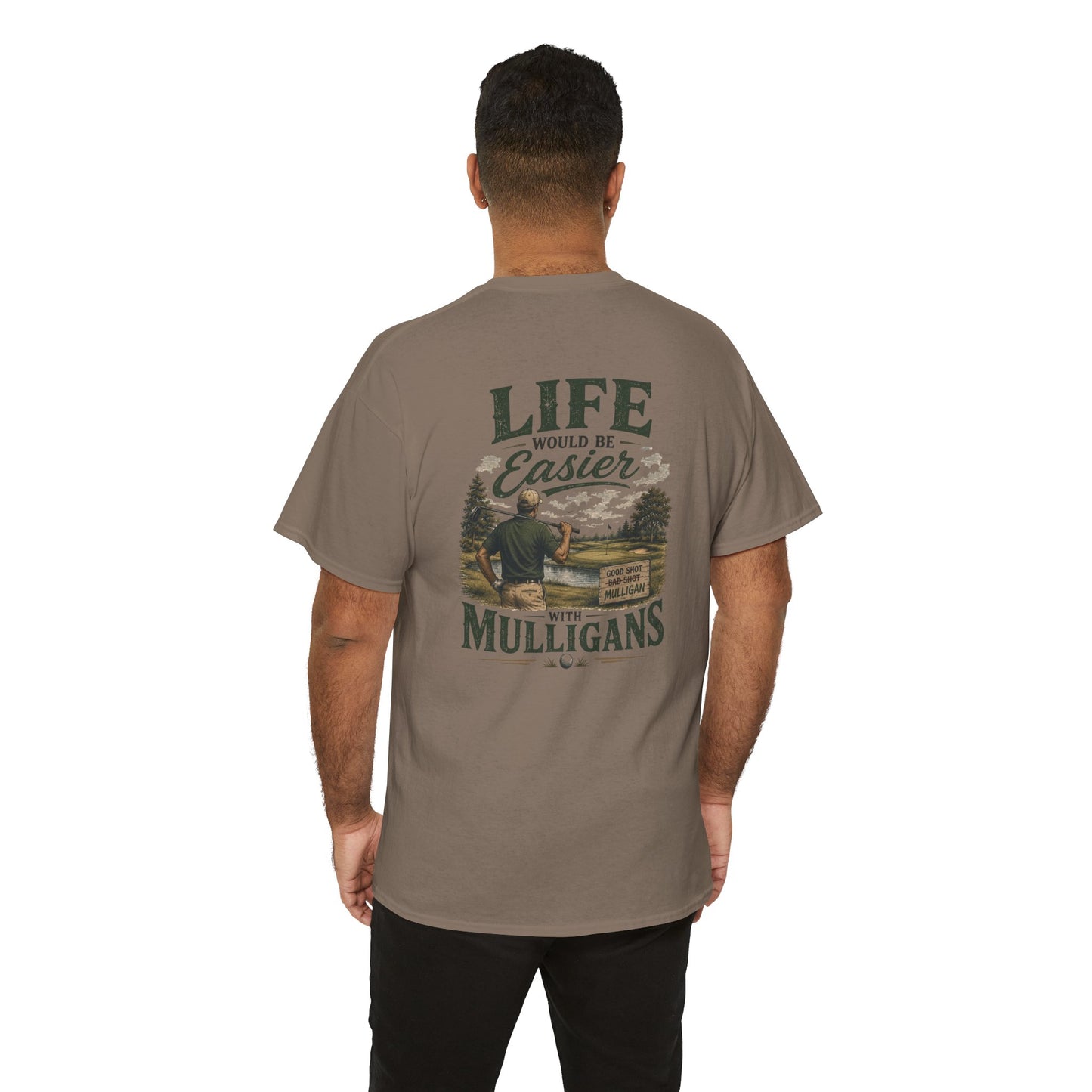 Mulligans Golf T-Shirt — “Life Would Be Easier With Mulligans” Vintage Golf Tee