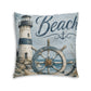 Nautical Tufted Floor Pillow, Square