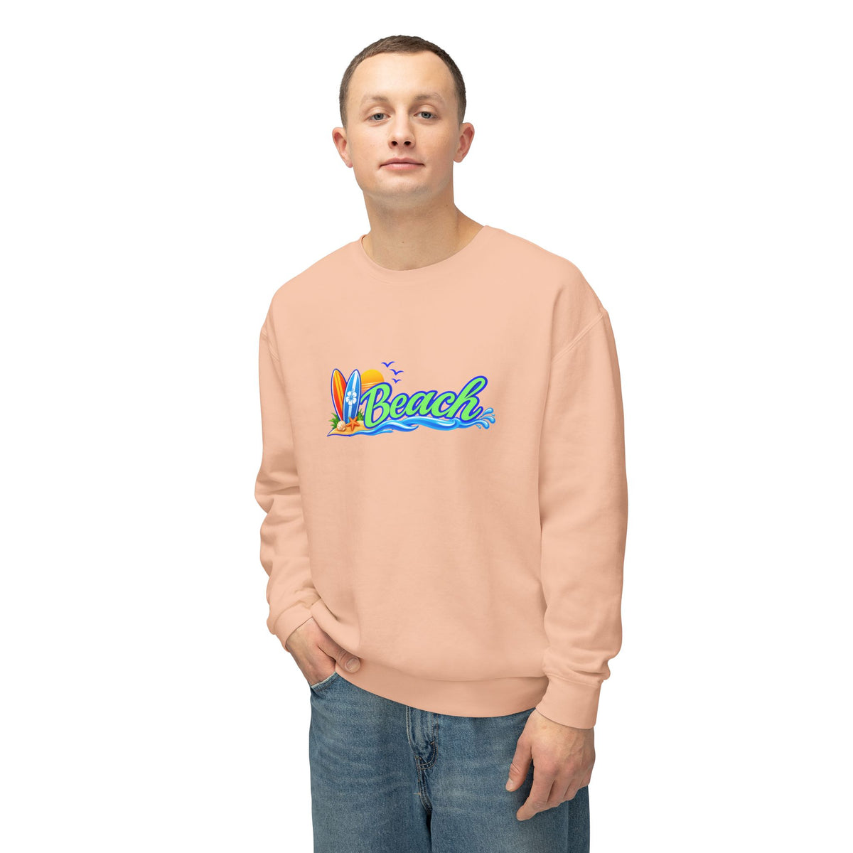 Beach Surf Vibes Crewneck Sweatshirt- Comfort Colors®
