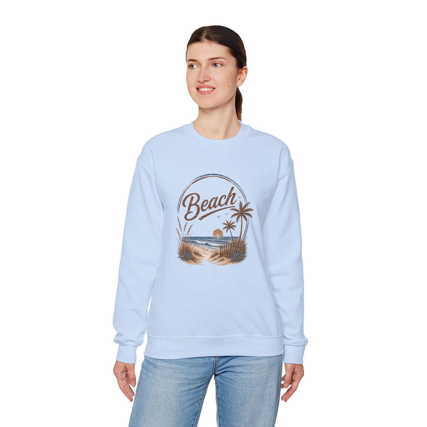 Beach Crewneck Sweatshirt  | Casual Fashion