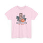 Island State of Mind T-Shirt — Tropical Tiki Tee with Hibiscus & Palm Leaves