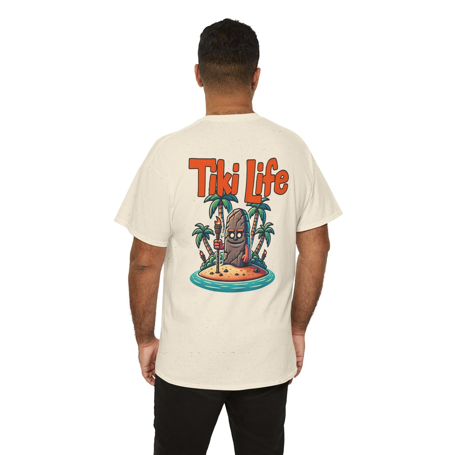 Tiki Life Island Tee - Unisex Heavy Cotton T-Shirt
